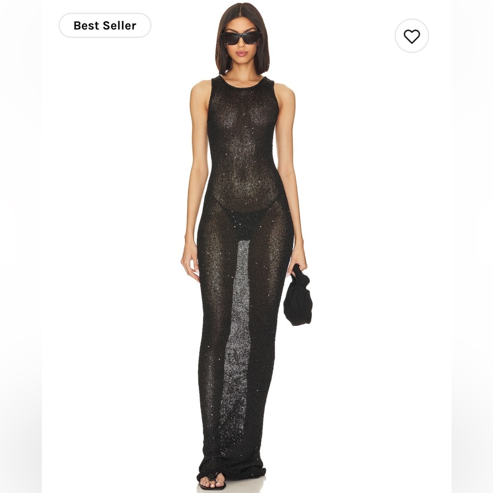 Natalia Dress - Black Sequin